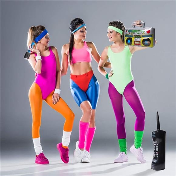 5Pcs Inflatable Rock Star Party Favor, Inflatable Boom Box Mobile Phone Guitar - Picture 2 of 5